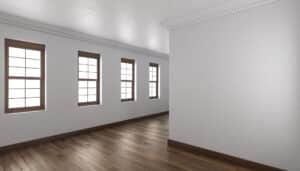 House Interior with Double Hung Windows