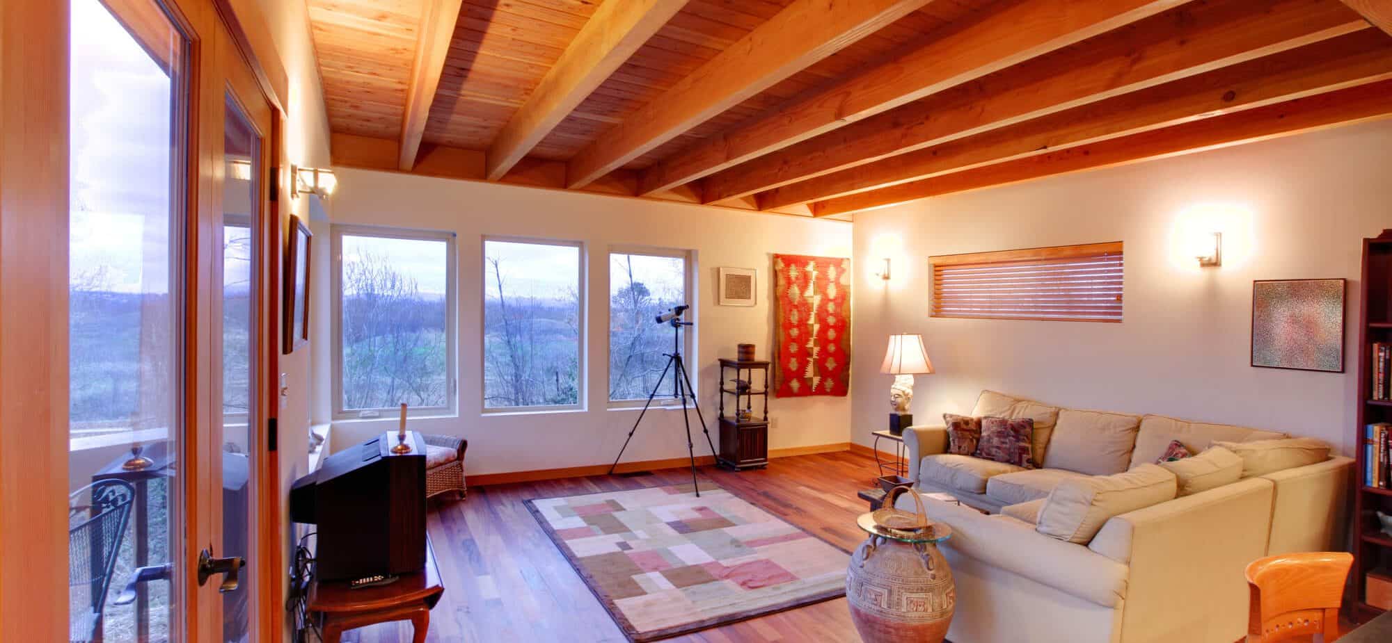 Living Room with Customized Windows